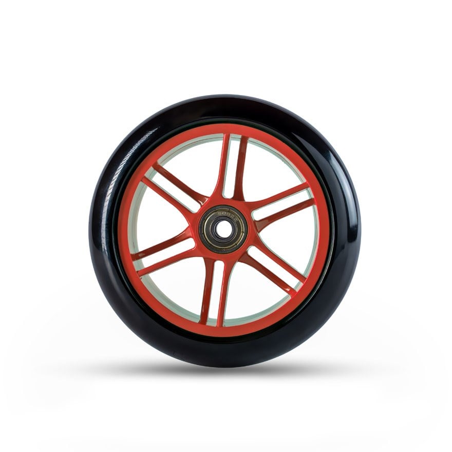Golz Rolls 5“ Zoll Lenkrolle Rot Glanz
